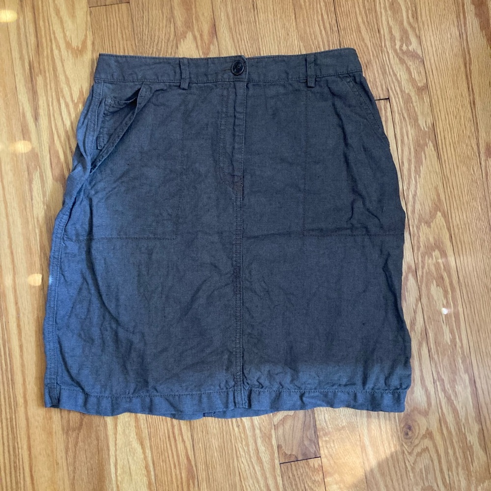 Brown L.L. Bean Linen Skirt ✨🌼✨🌼✨ - Picture 7 of 8